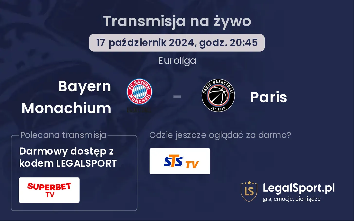 Bayern Monachium - Paris gdzie oglądać? 17.10, godz. 20:45