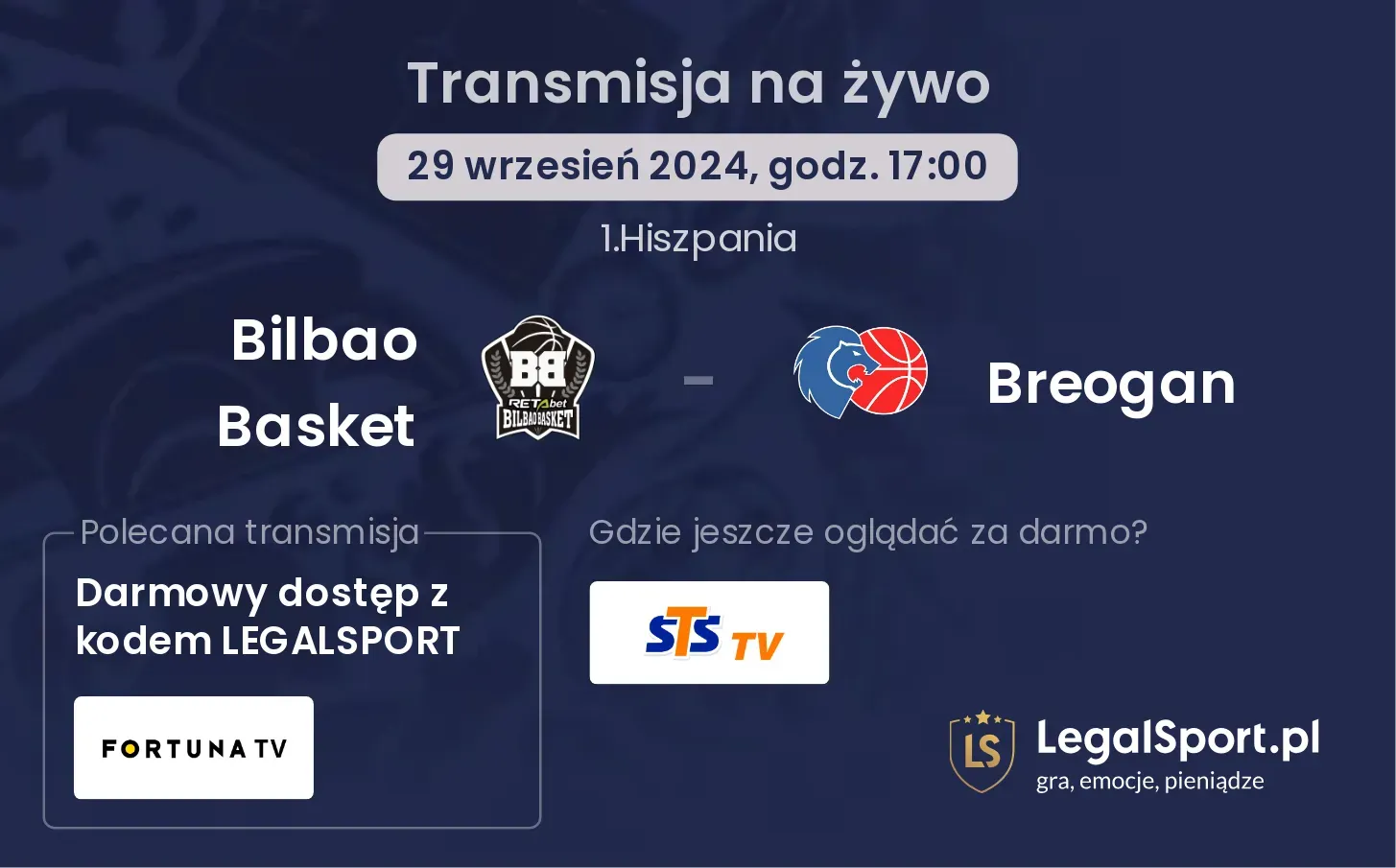 Bilbao Basket - Breogan gdzie oglądać? 29.09, godz. 17:00