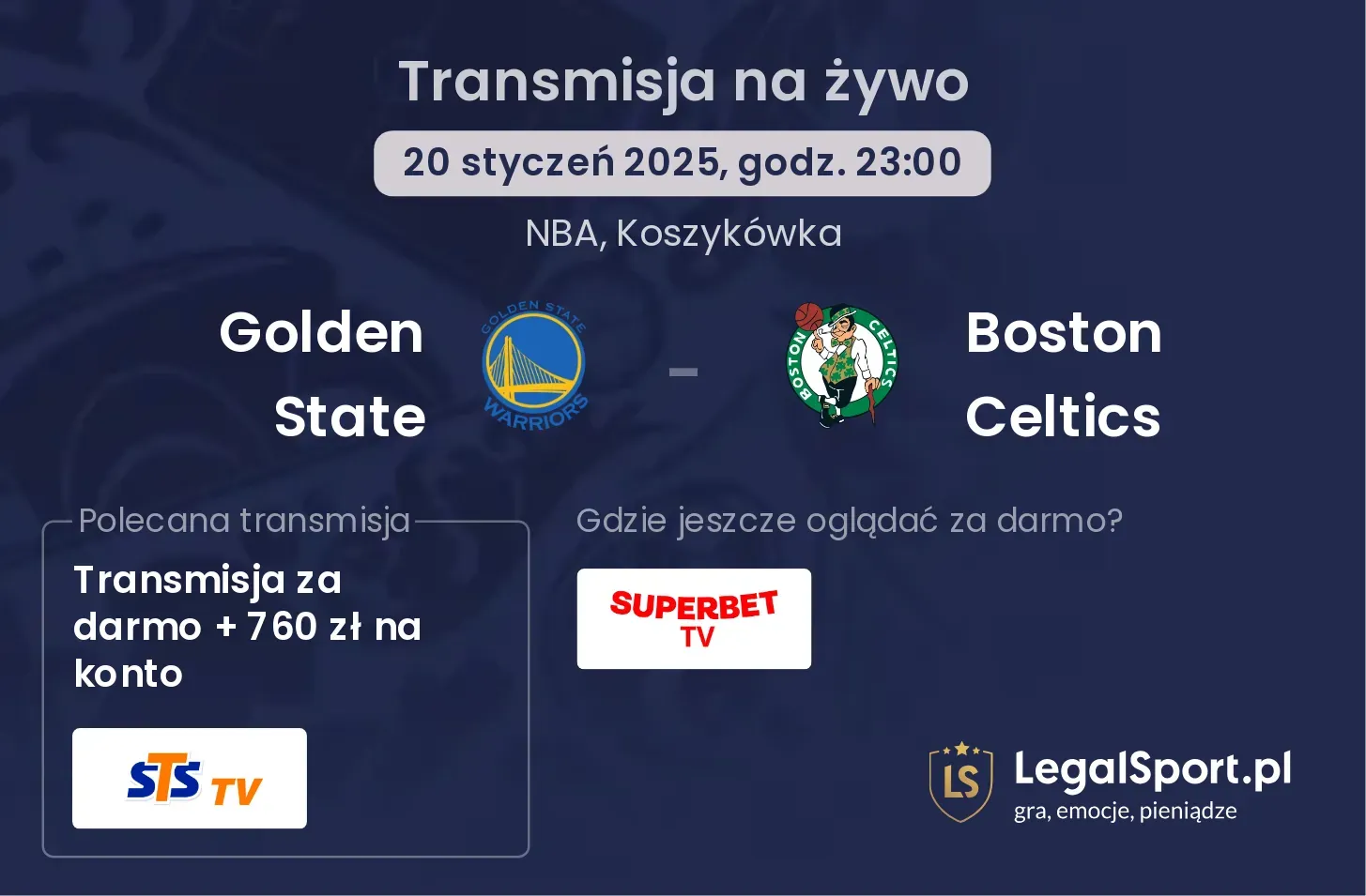 Golden State - Boston Celtics gdzie oglądać?