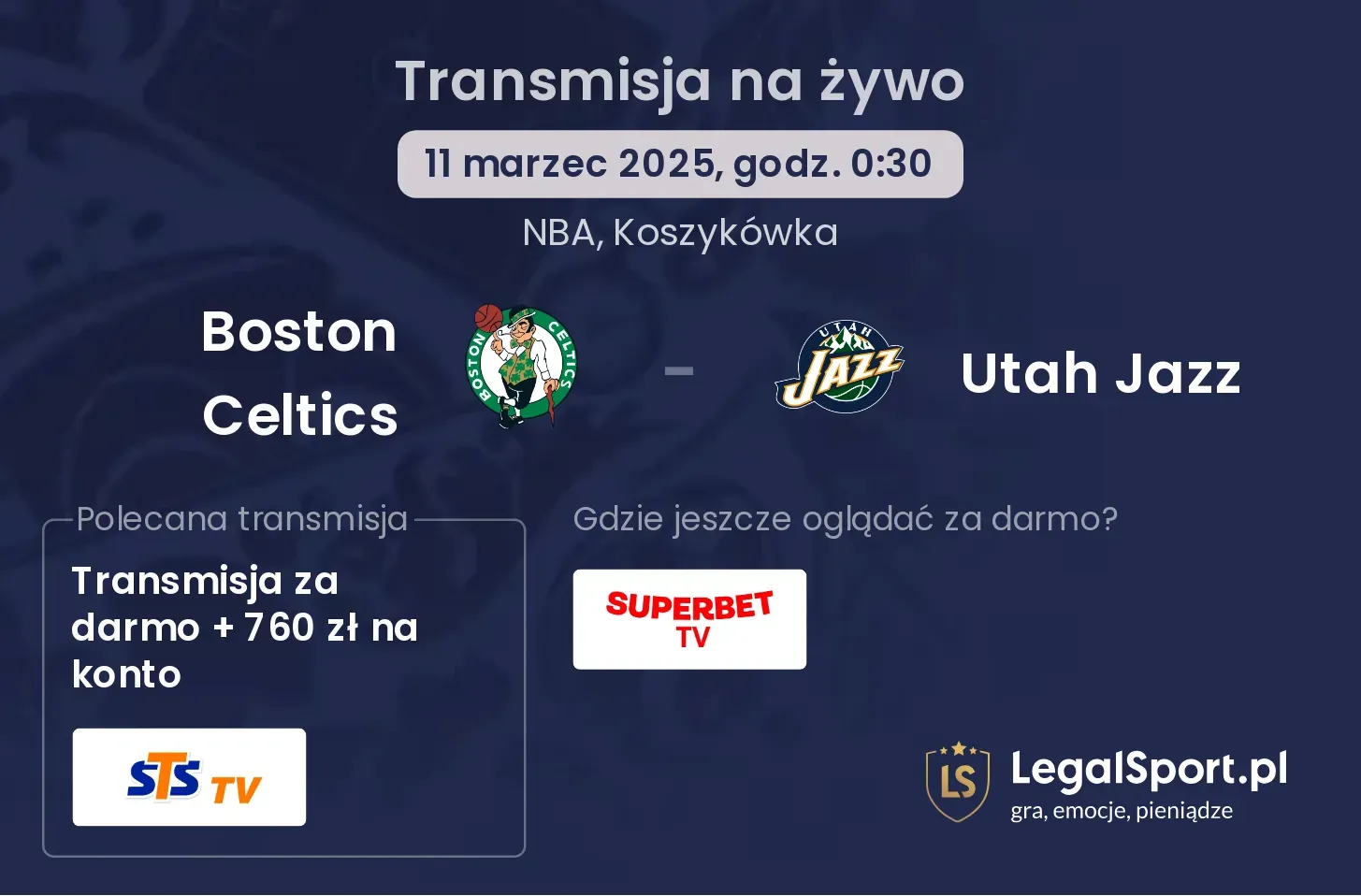 Boston Celtics - Utah Jazz transmisja na żywo