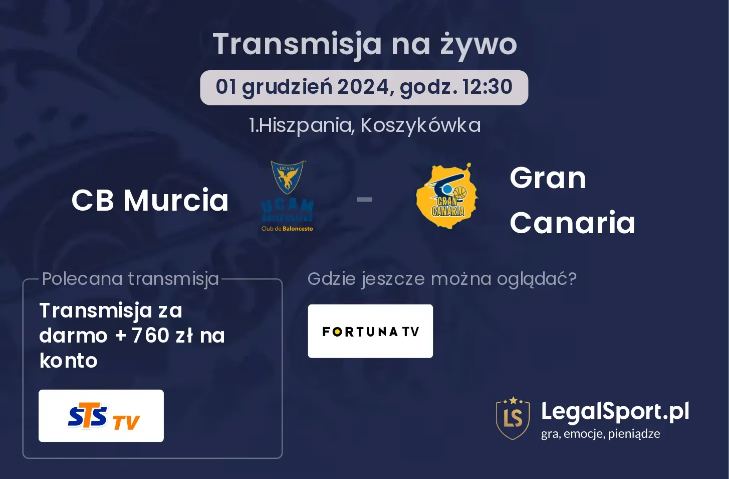 CB Murcia - Gran Canaria transmisja na żywo