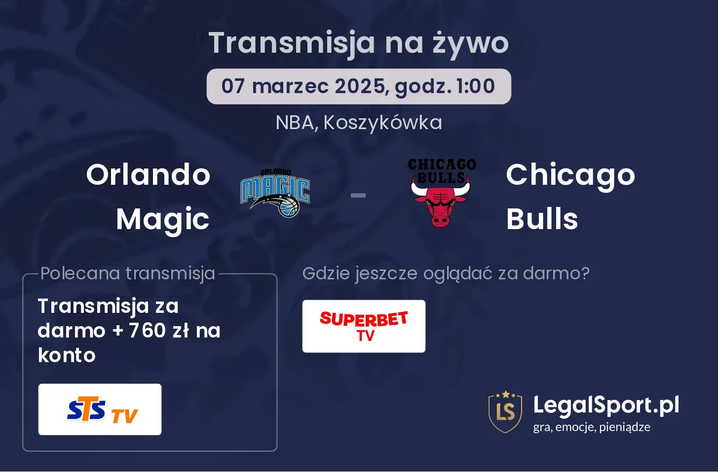 Orlando Magic - Chicago Bulls gdzie oglądać?