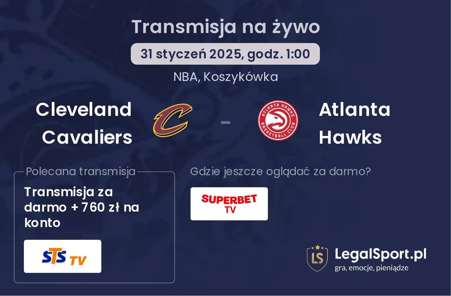 Cleveland Cavaliers - Atlanta Hawks gdzie oglądać?