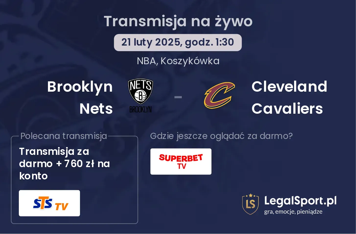 Brooklyn Nets - Cleveland Cavaliers gdzie oglądać?