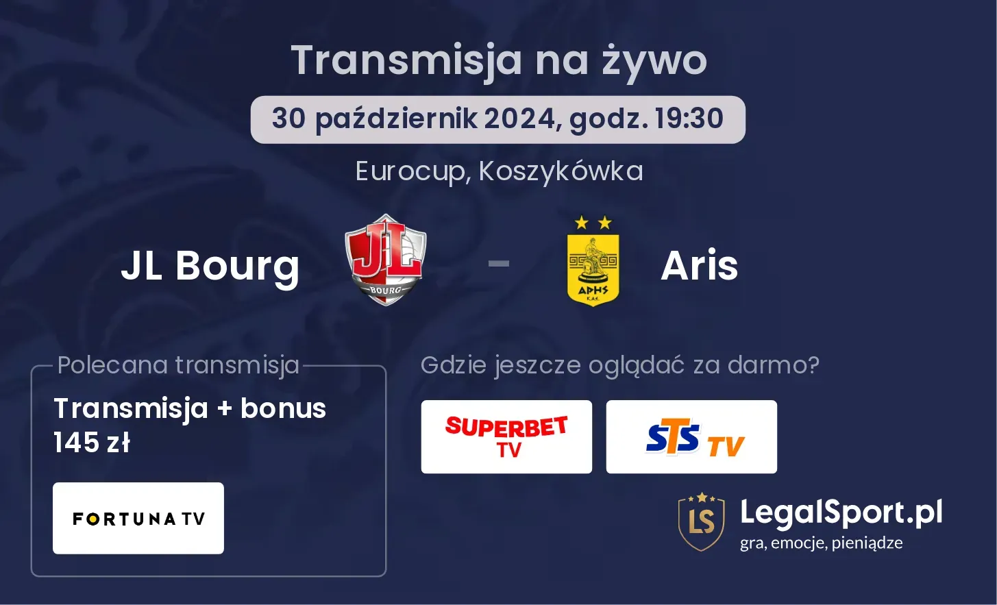 JL Bourg - Aris transmisja na żywo