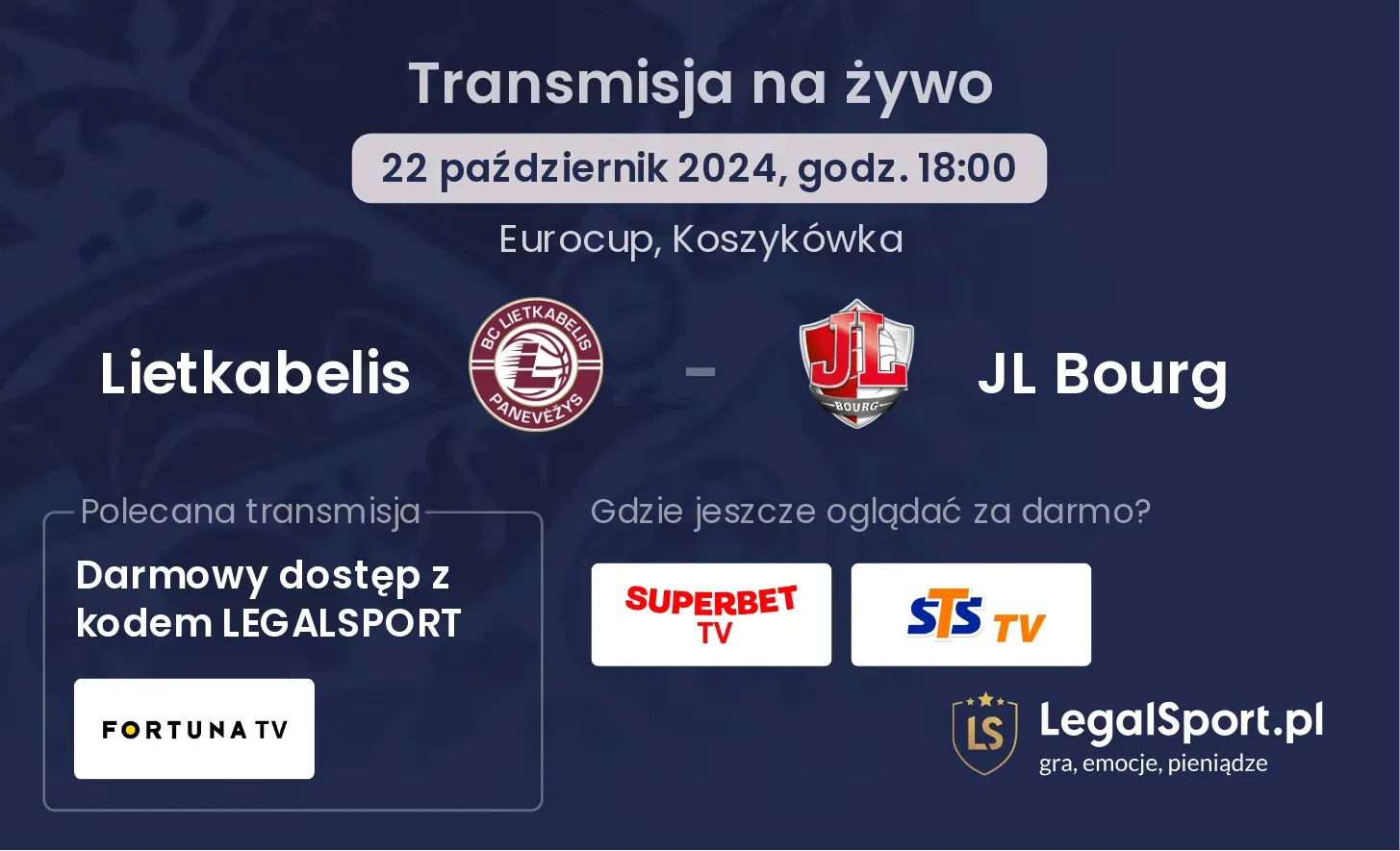 Lietkabelis - JL Bourg transmisja na żywo