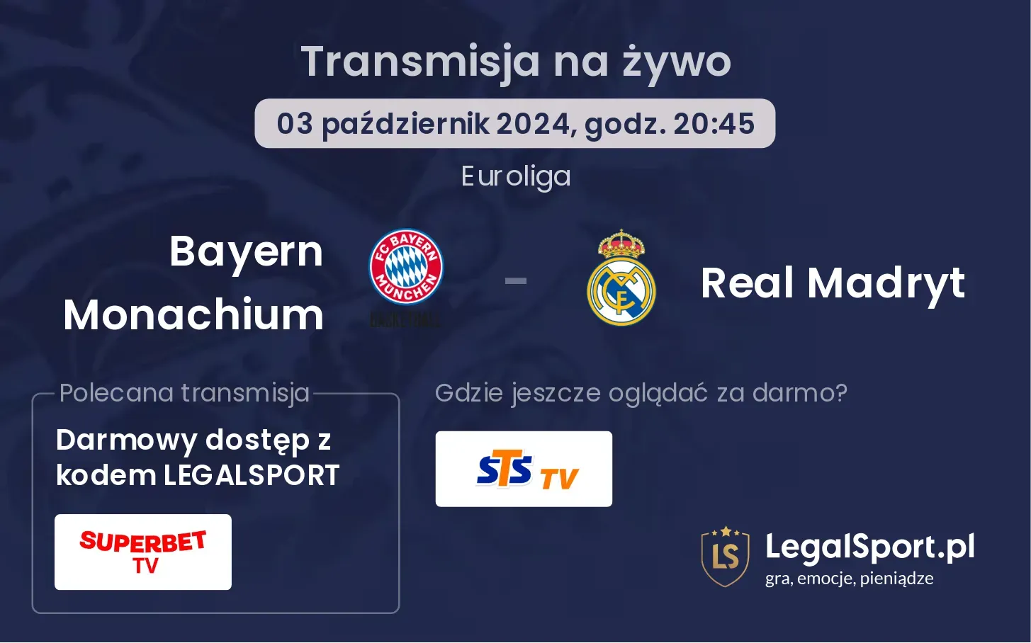 Bayern Monachium - Real Madryt transmisja na żywo