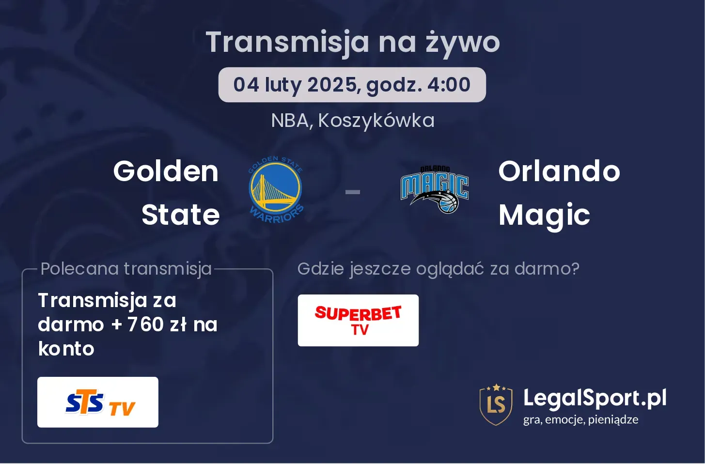 Golden State - Orlando Magic transmisja na żywo