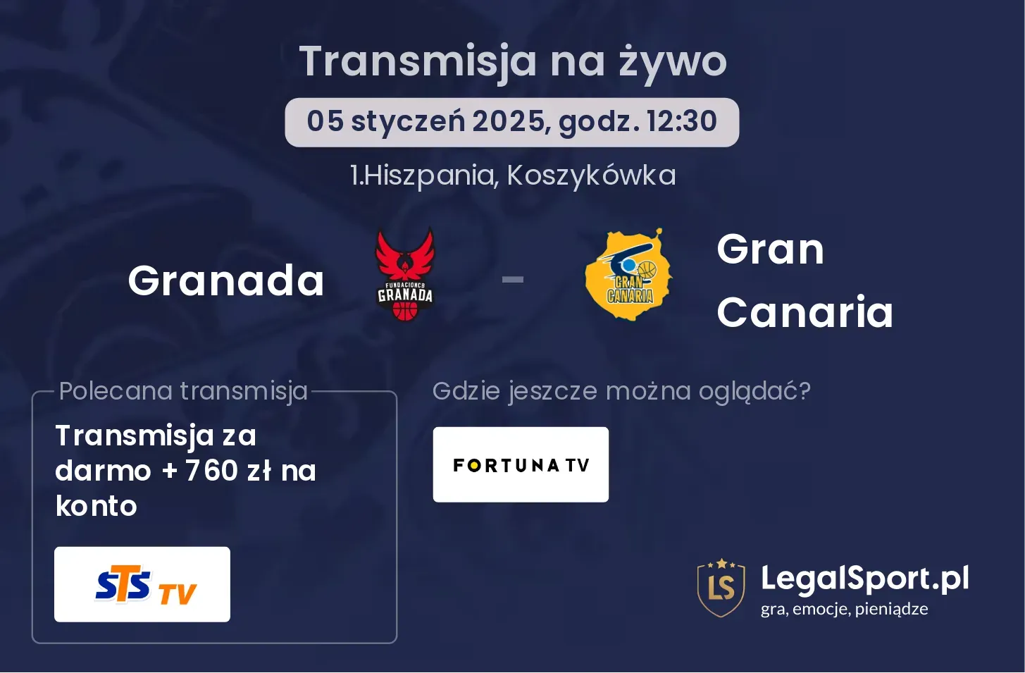 Granada - Gran Canaria gdzie oglądać transmisję?