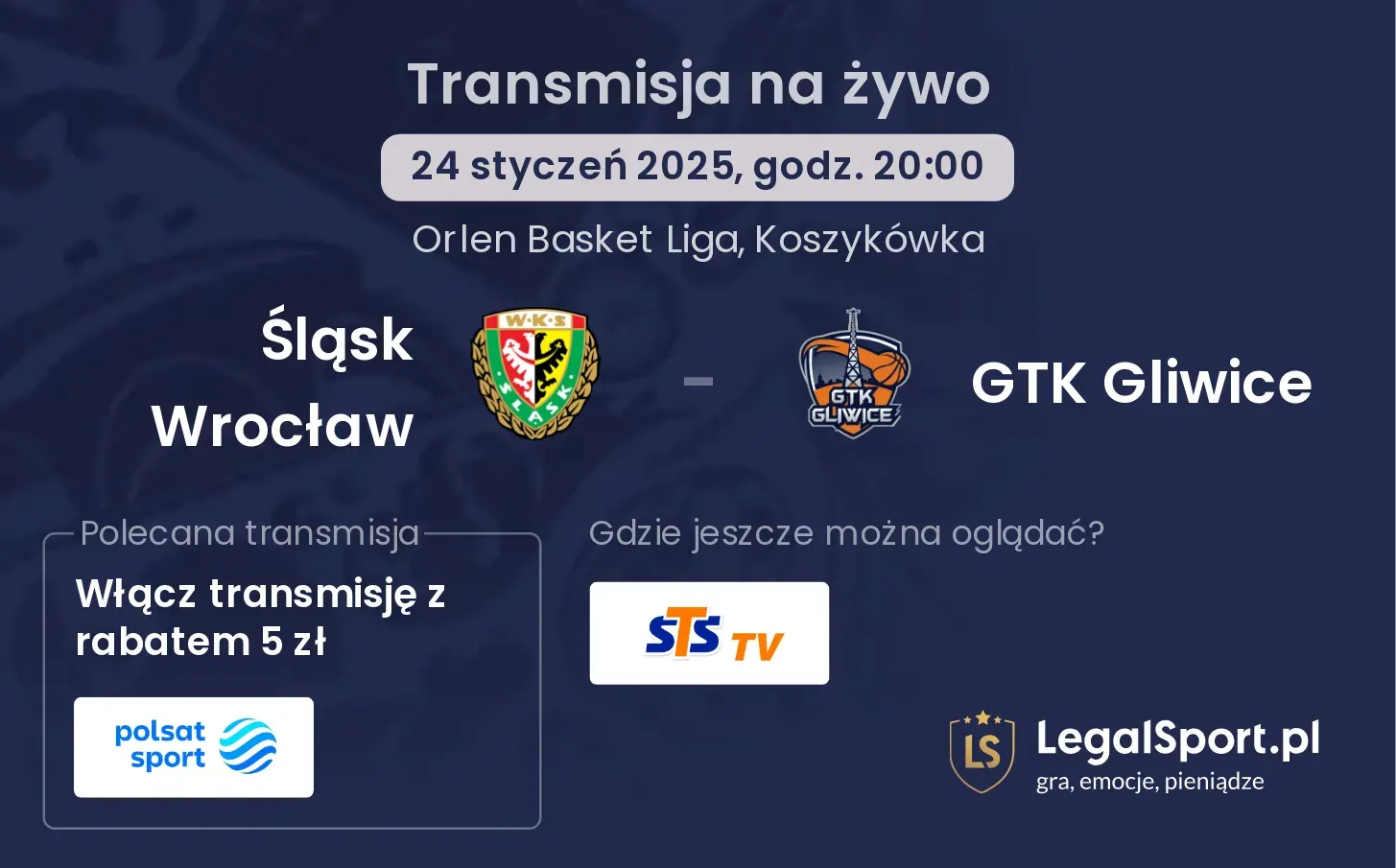 Śląsk Wrocław - GTK Gliwice gdzie oglądać?