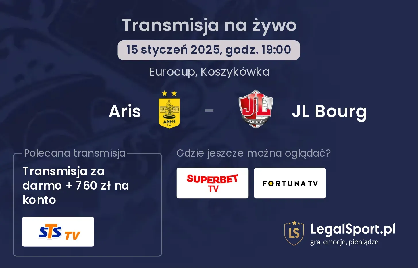 Aris - JL Bourg gdzie oglądać?