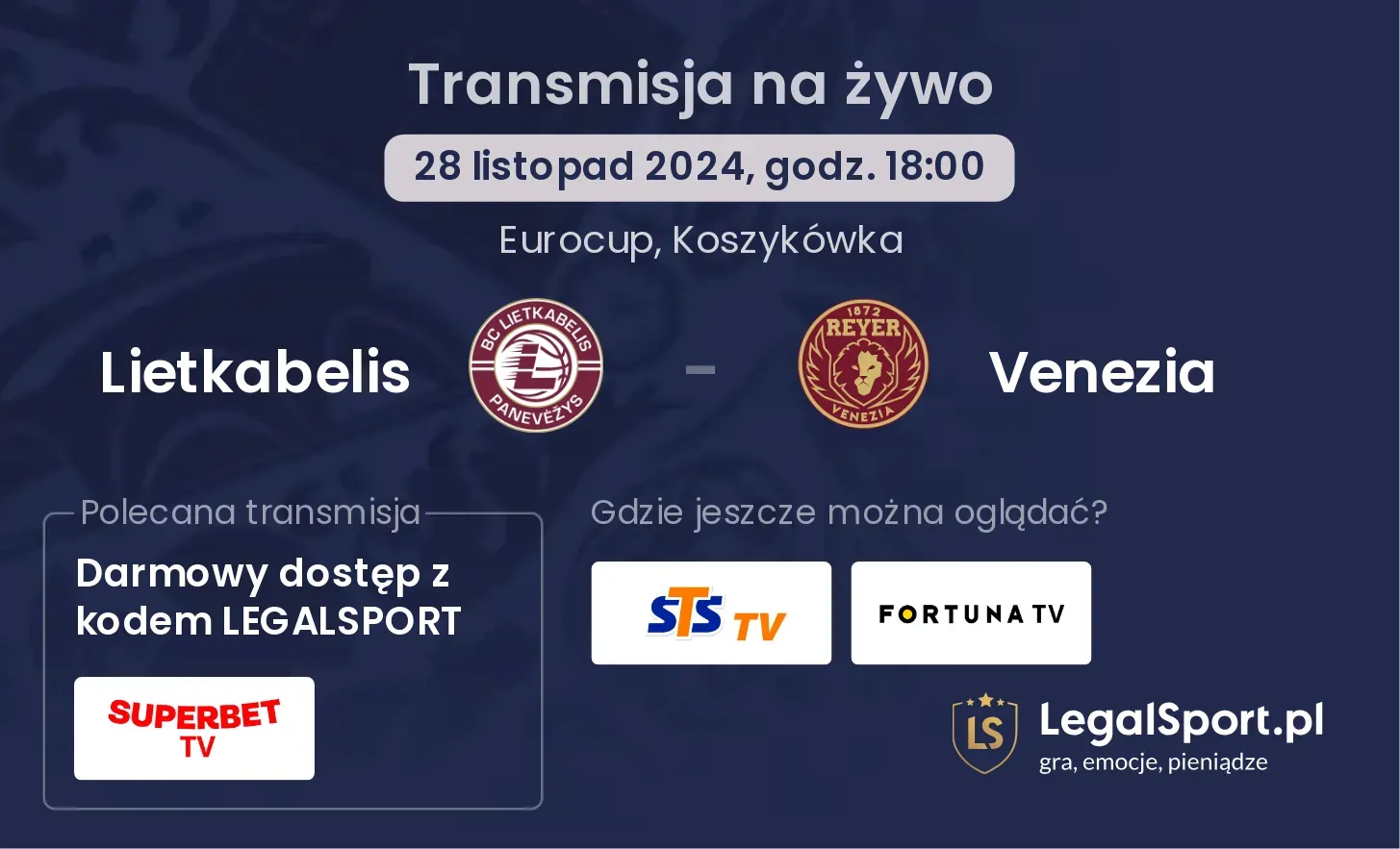 Lietkabelis - Venezia transmisja na żywo