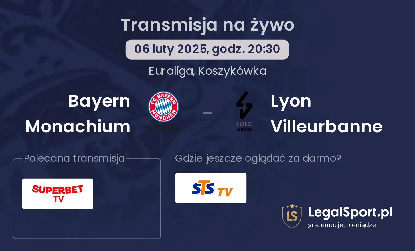 Lyon Villeurbanne - Bayern Monachium gdzie oglądać? 01.11, godz. 20:00