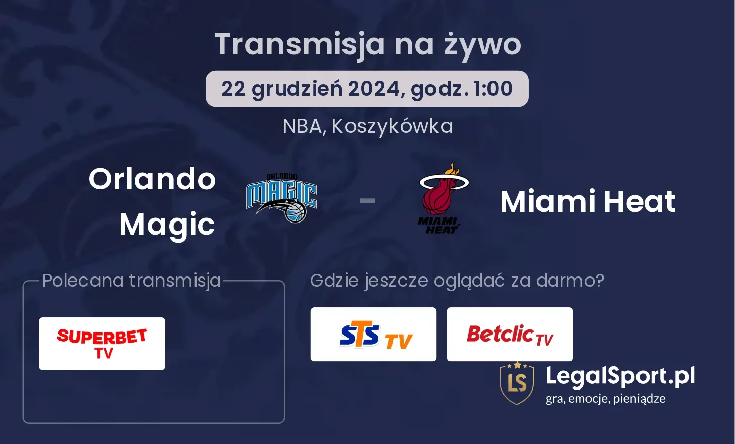 Orlando Magic - Miami Heat gdzie oglądać?