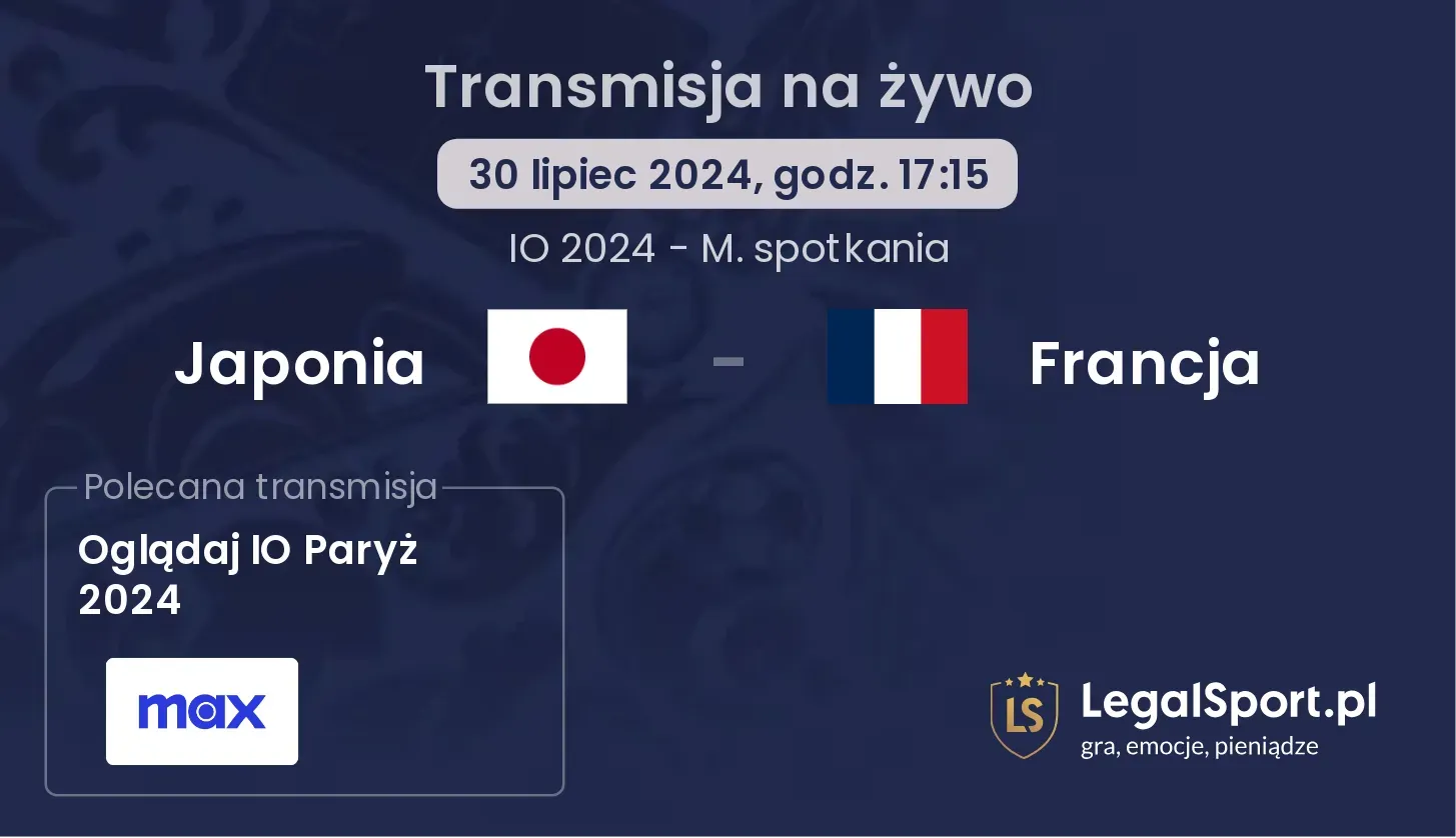 Japonia - Francja transmisja na żywo