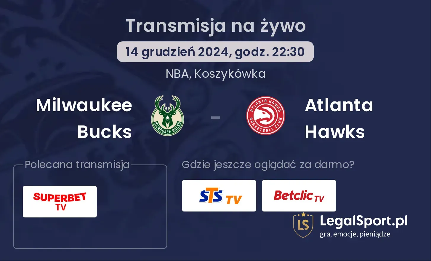 Milwaukee Bucks - Atlanta Hawks gdzie oglądać transmisję?