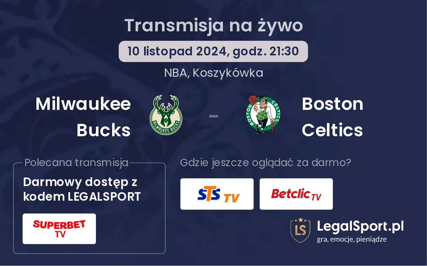 Milwaukee Bucks - Boston Celtics transmisja na żywo