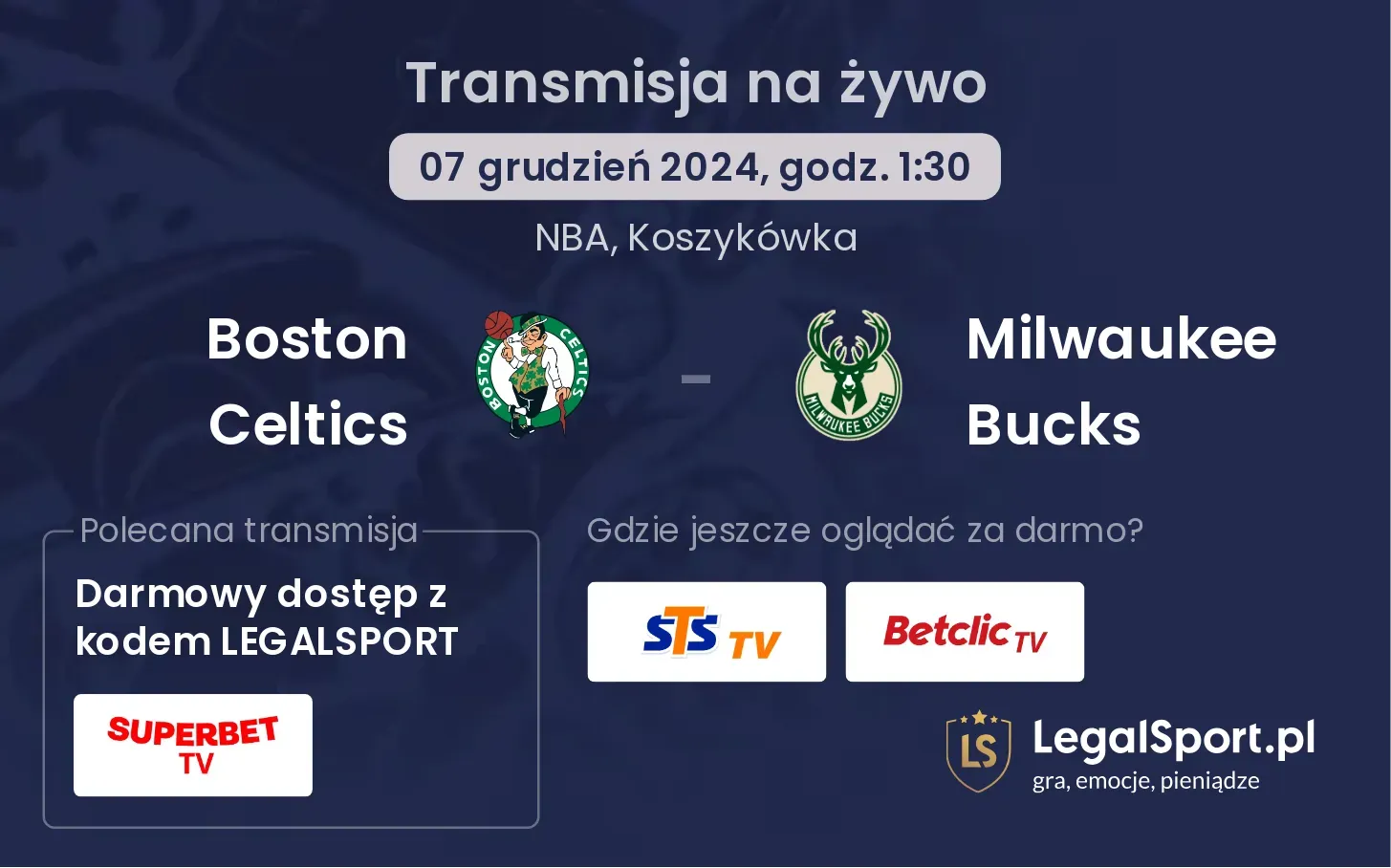 Boston Celtics - Milwaukee Bucks gdzie oglądać?