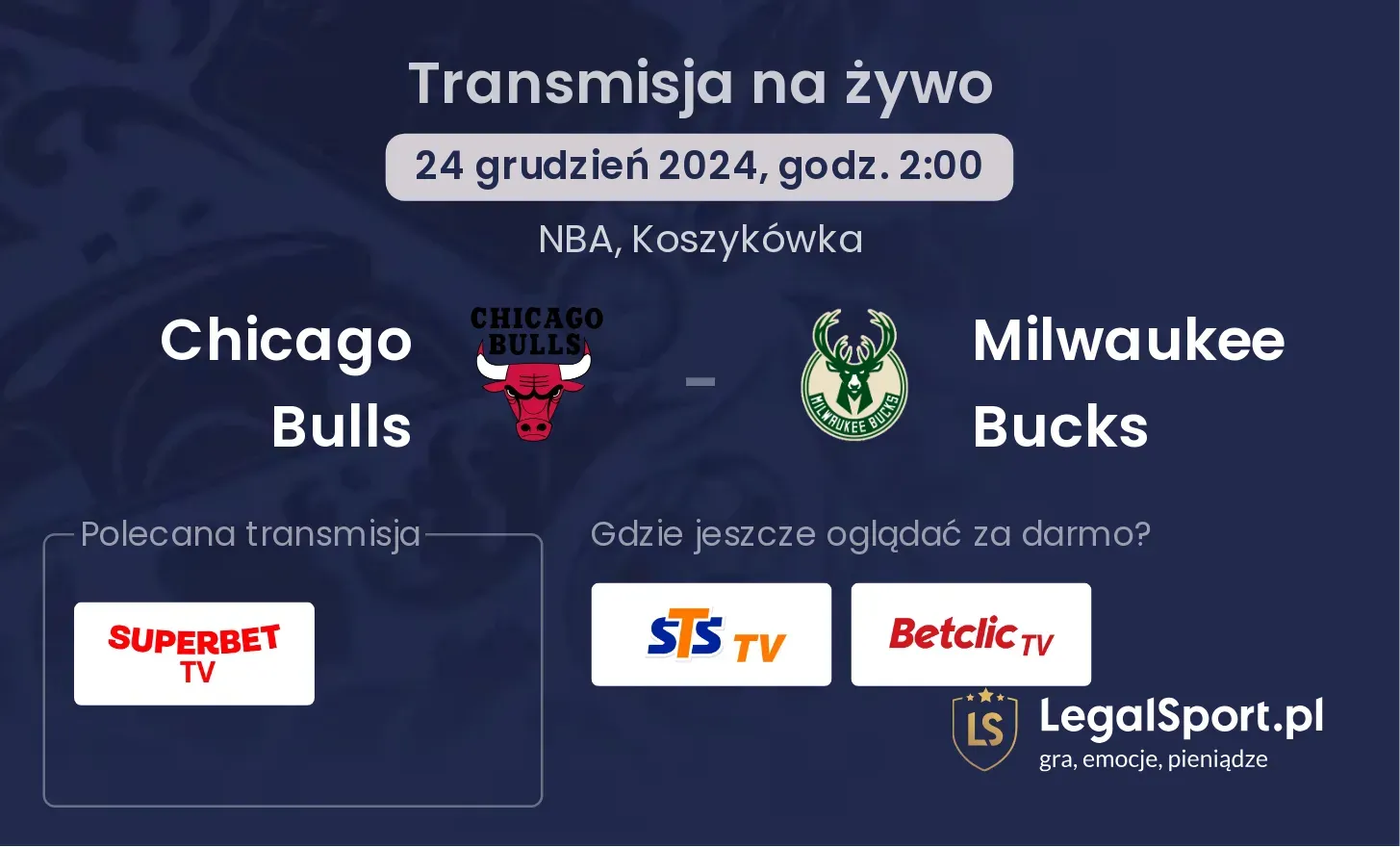 Chicago Bulls - Milwaukee Bucks gdzie oglądać?