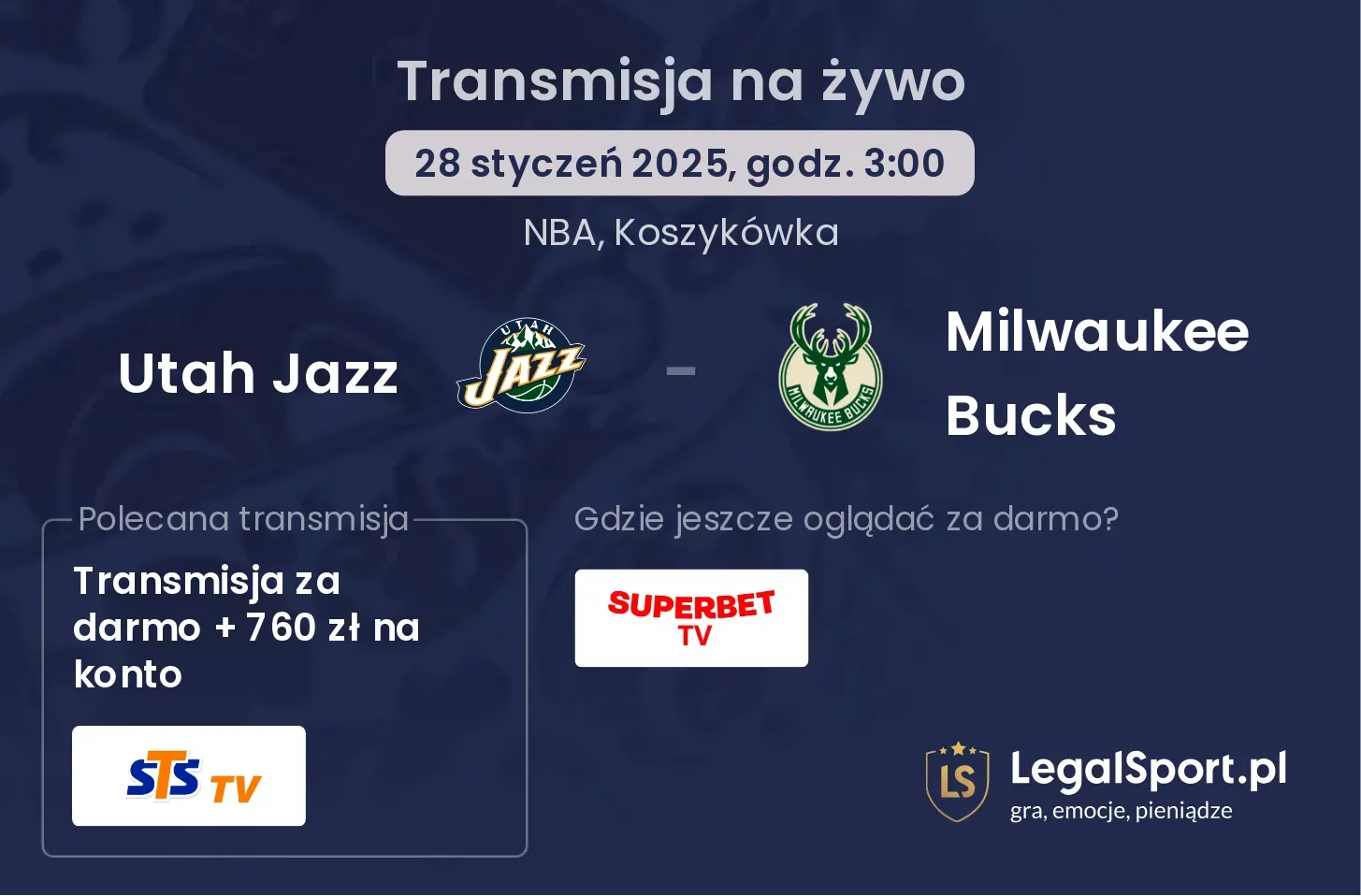 Utah Jazz - Milwaukee Bucks gdzie oglądać?