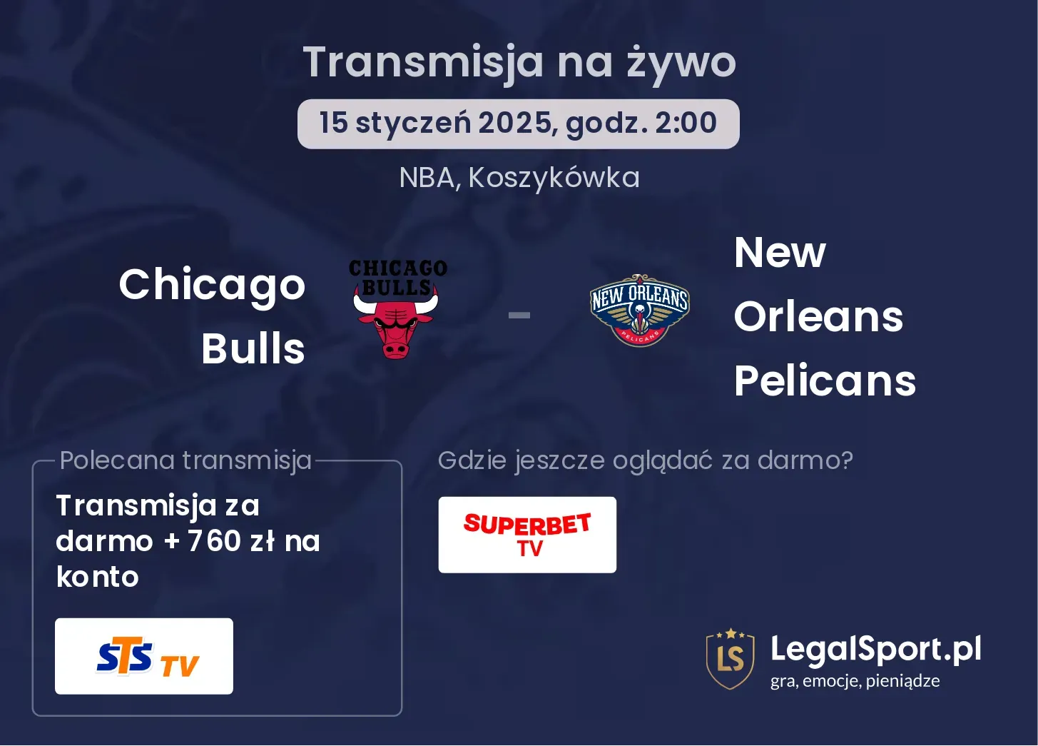 Chicago Bulls - New Orleans Pelicans gdzie oglądać?