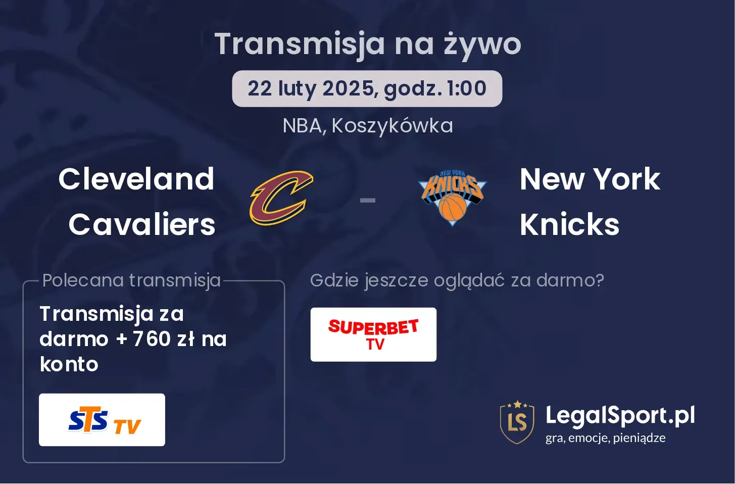 Cleveland Cavaliers - New York Knicks gdzie oglądać?