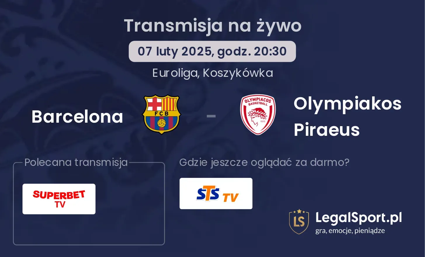 Olympiakos Piraeus - Barcelona gdzie oglądać? 31.10, godz. 20:15