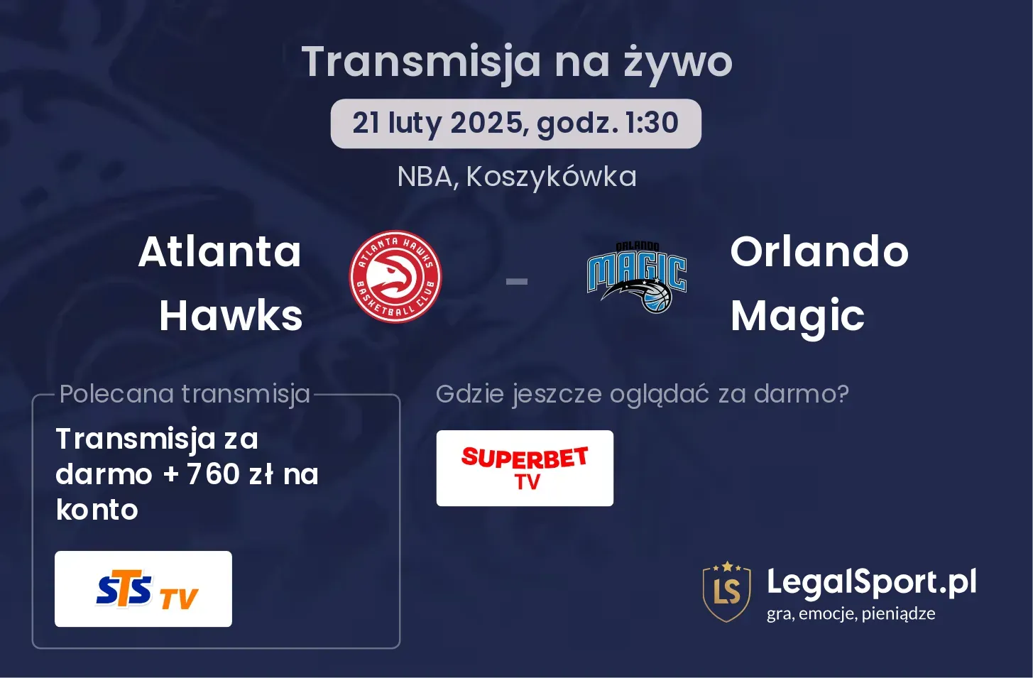 Orlando Magic - Atlanta Hawks gdzie oglądać?