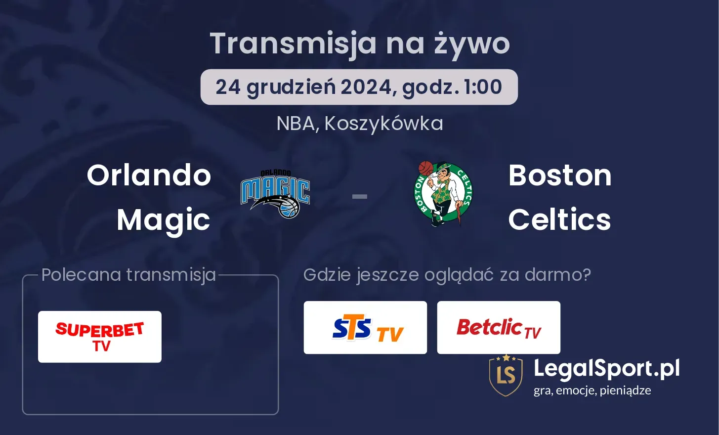 Orlando Magic - Boston Celtics transmisja na żywo