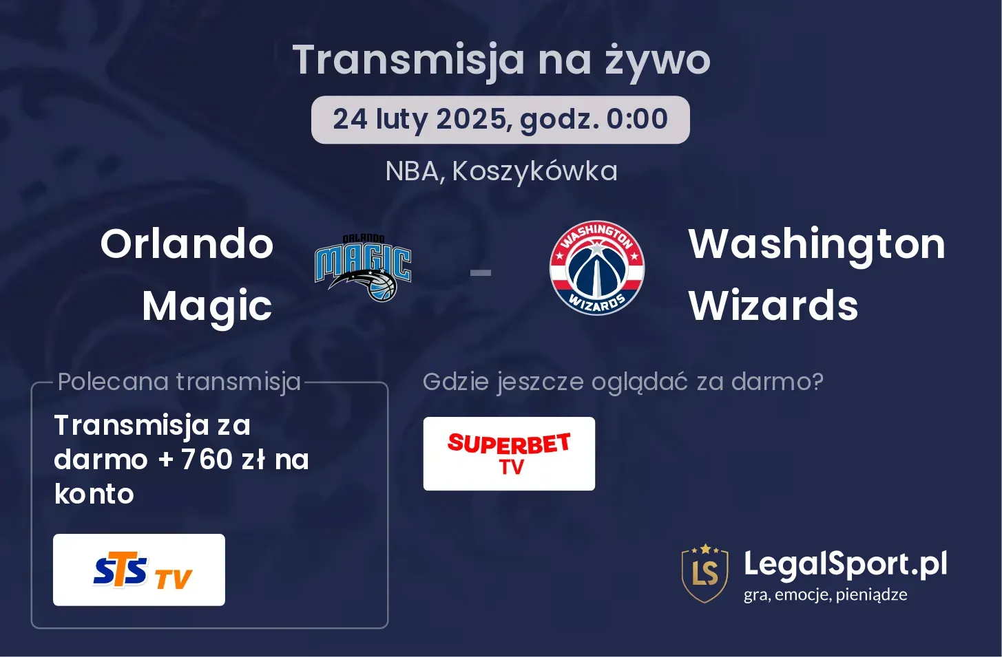 Orlando Magic - Washington Wizards gdzie oglądać?