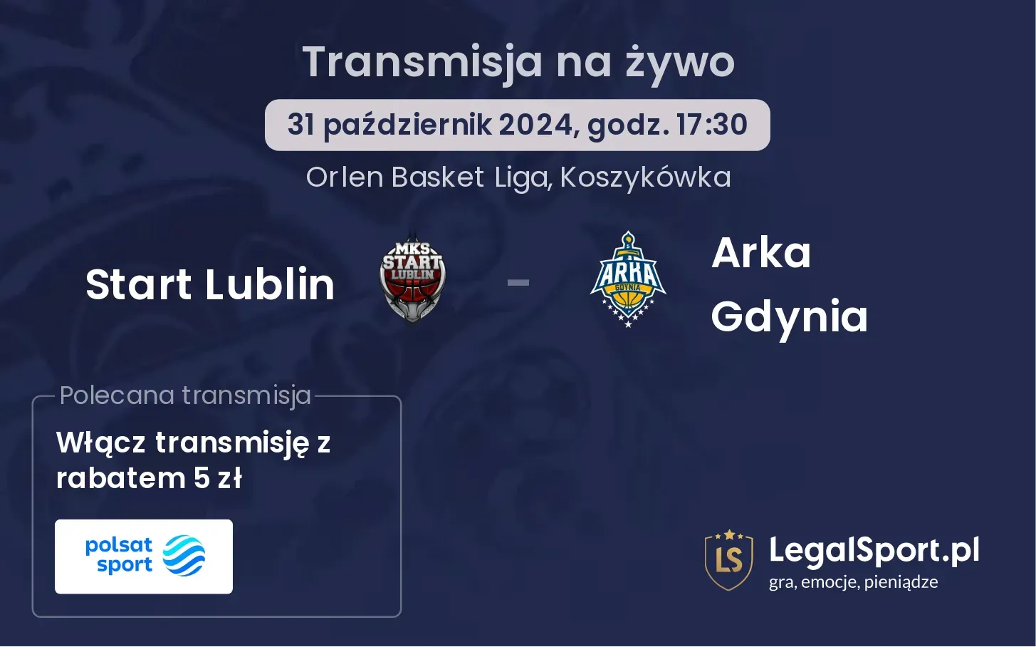 Start Lublin - Arka Gdynia transmisja na żywo