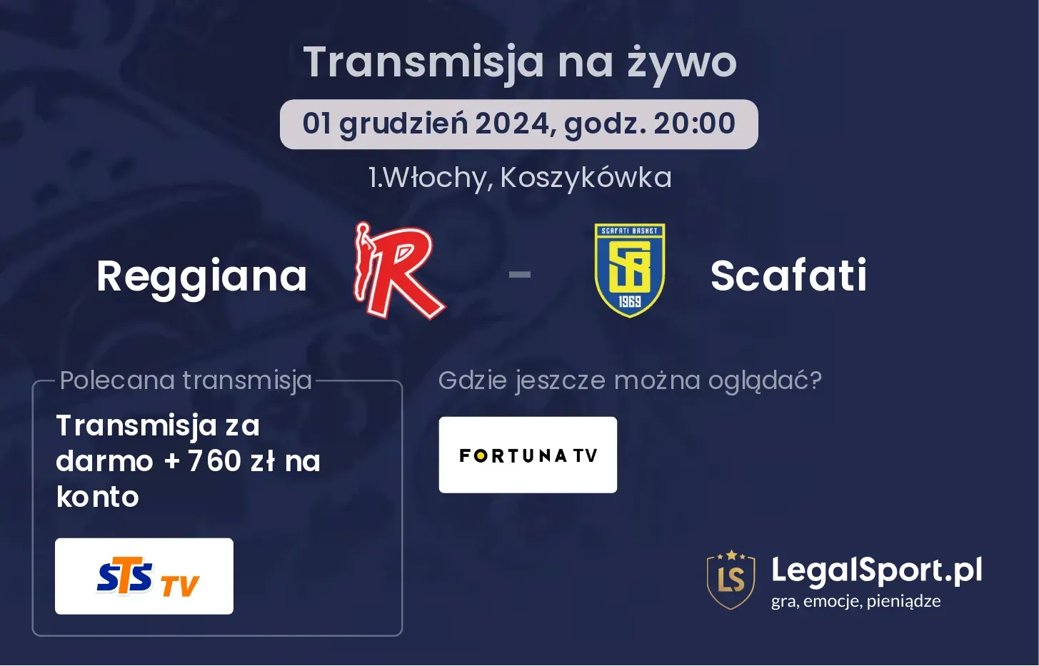 Reggiana - Scafati gdzie oglądać transmisję?