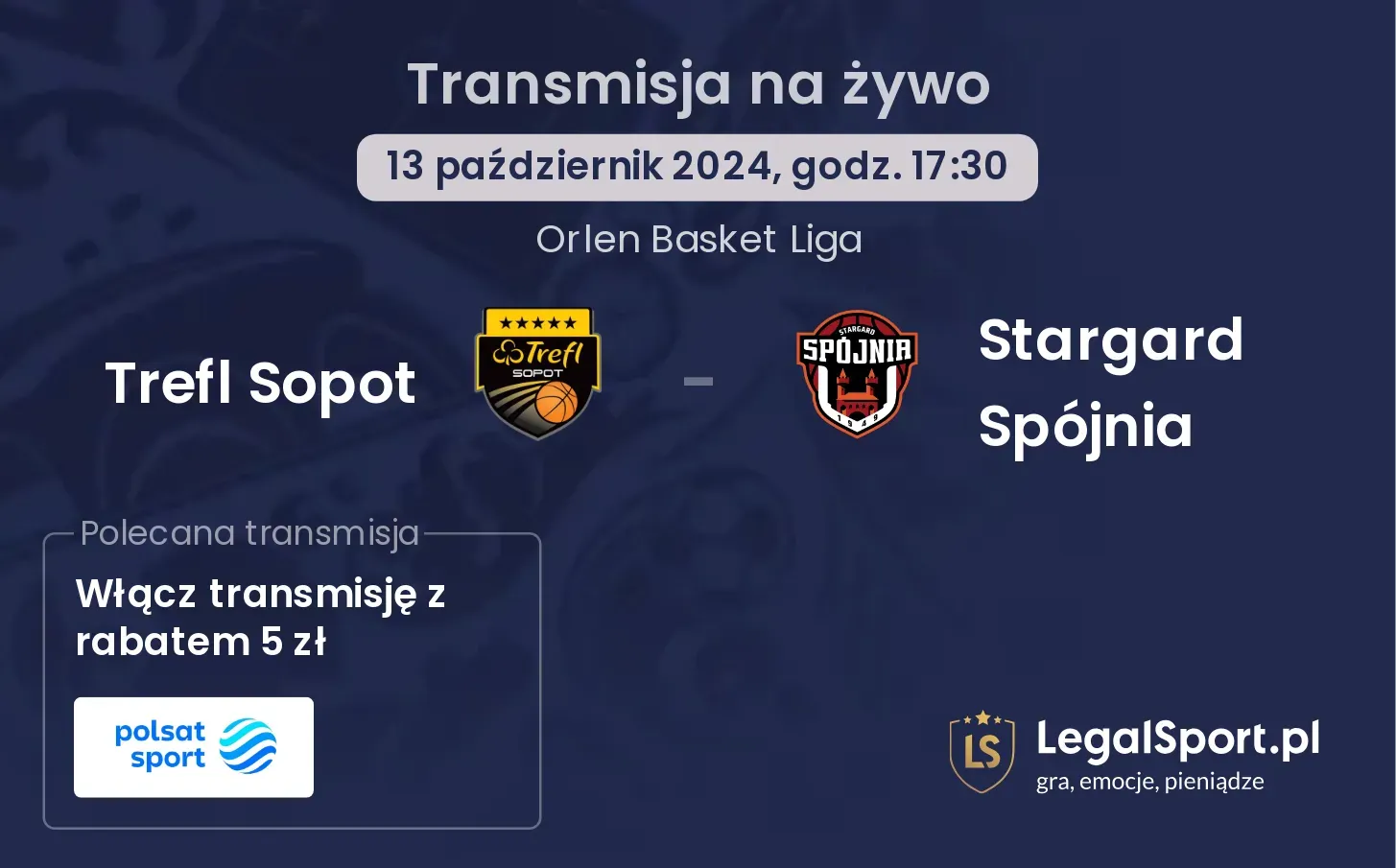 Trefl Sopot - Stargard Spójnia transmisja na żywo