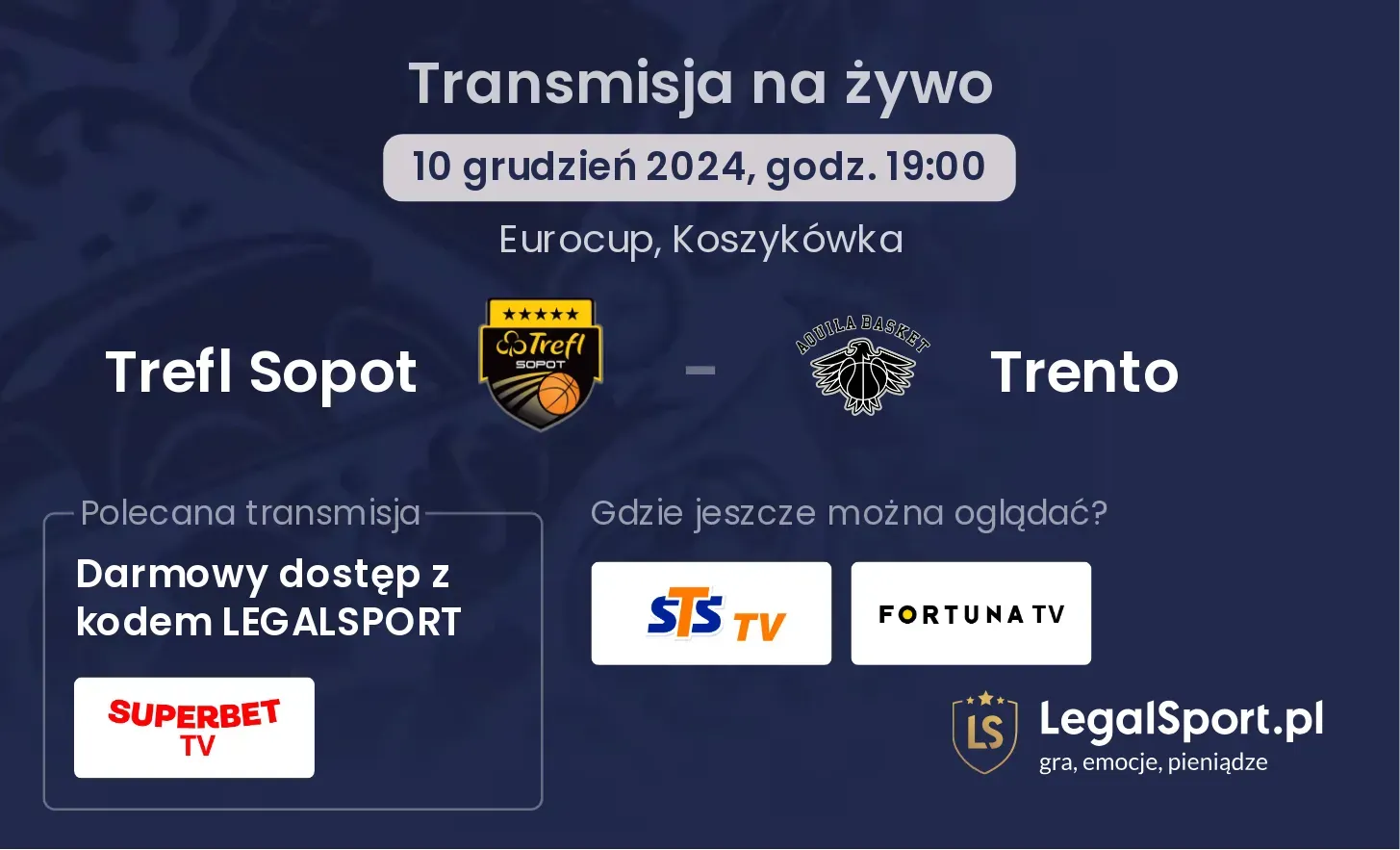 Trento - Trefl Sopot transmisja na żywo