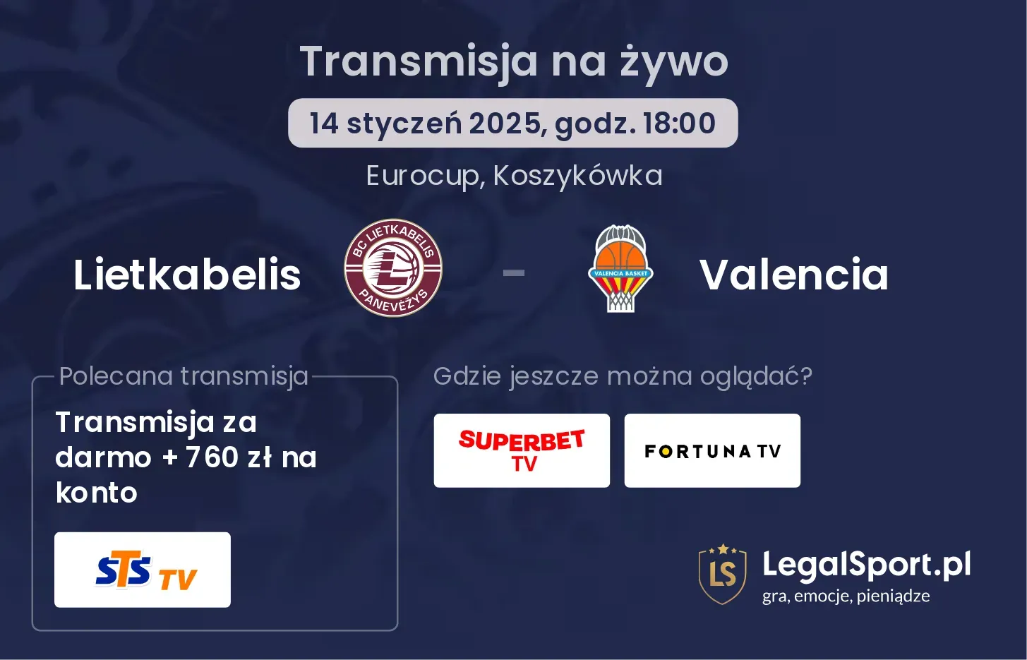 Valencia - Lietkabelis transmisja na żywo