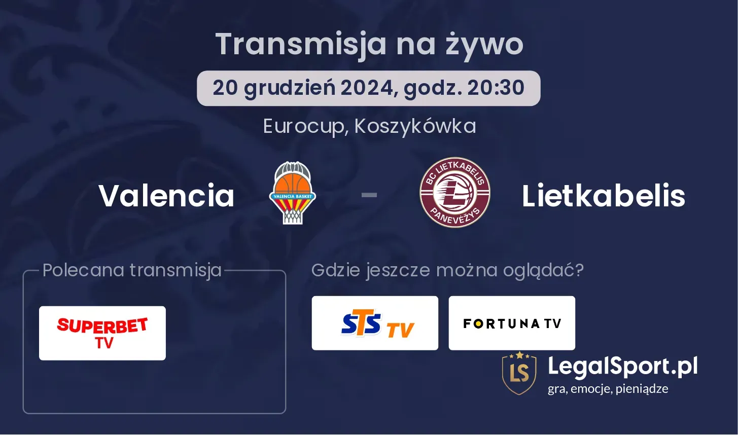 Valencia - Lietkabelis gdzie oglądać?