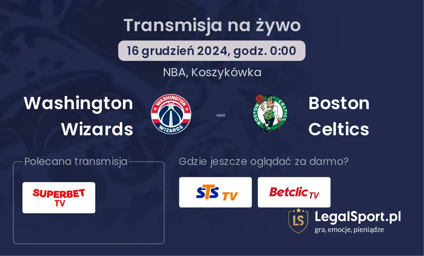 Washington Wizards - Boston Celtics gdzie oglądać?