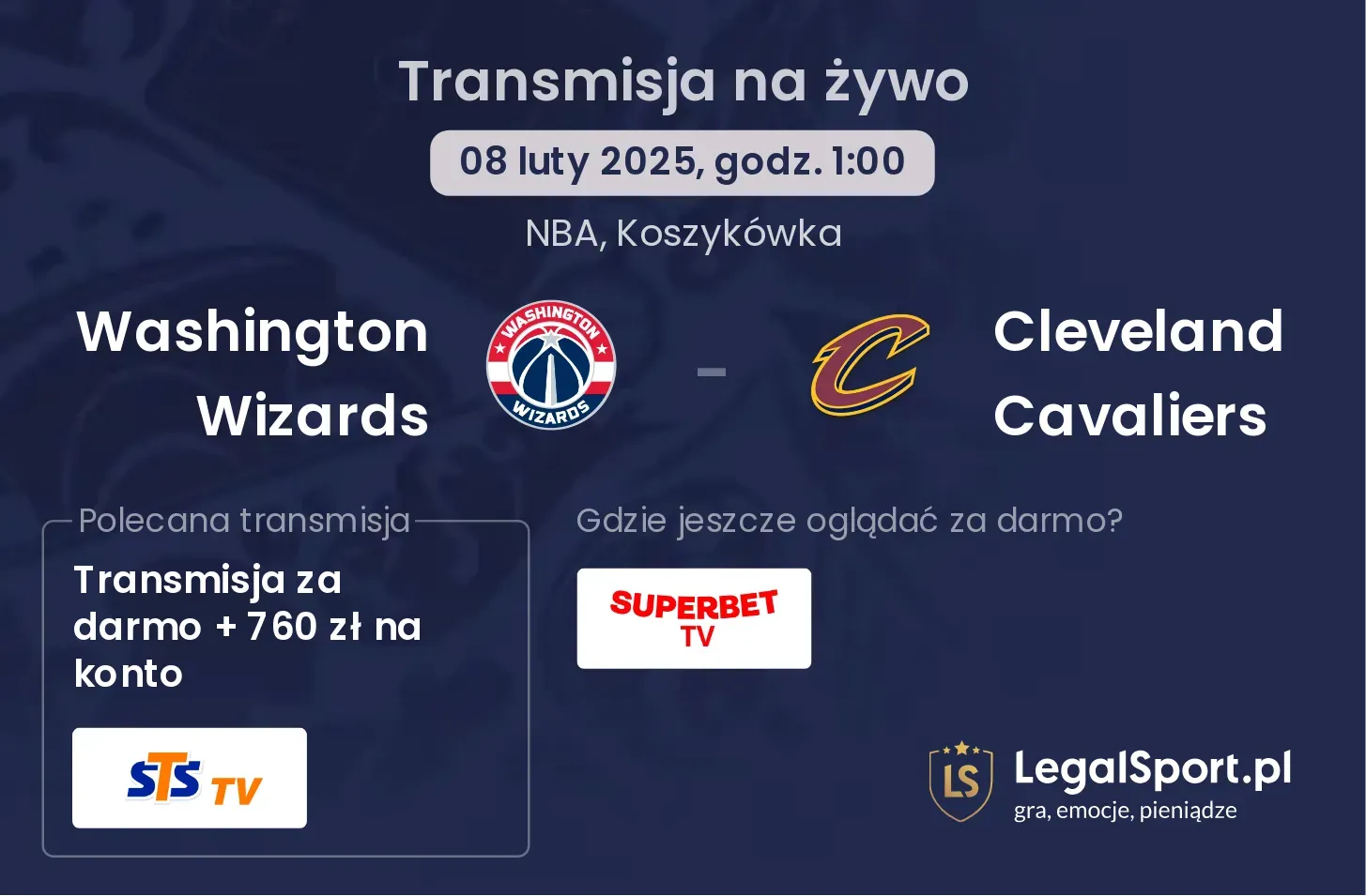 Washington Wizards - Cleveland Cavaliers gdzie oglądać?