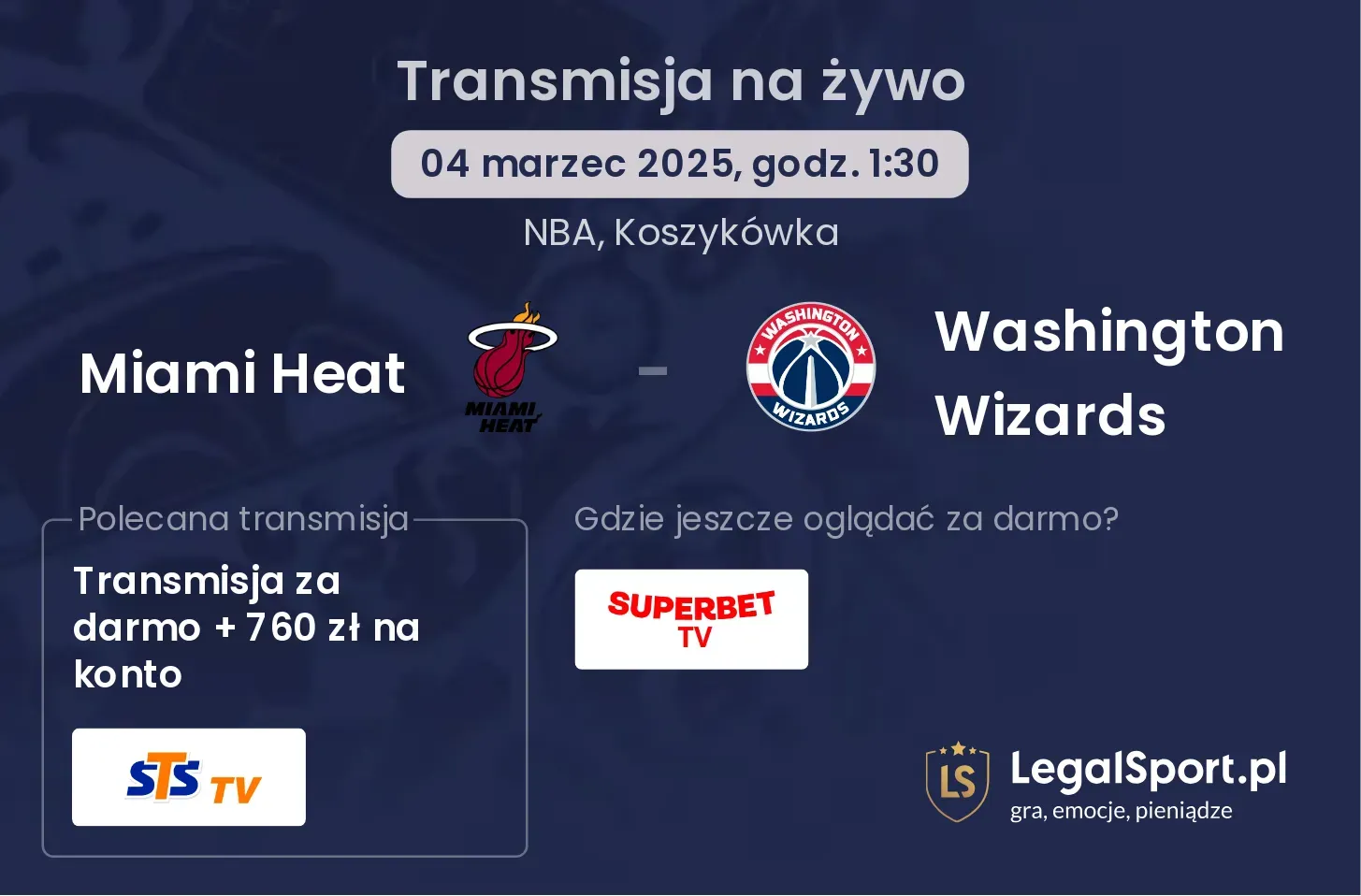 Miami Heat - Washington Wizards gdzie oglądać?