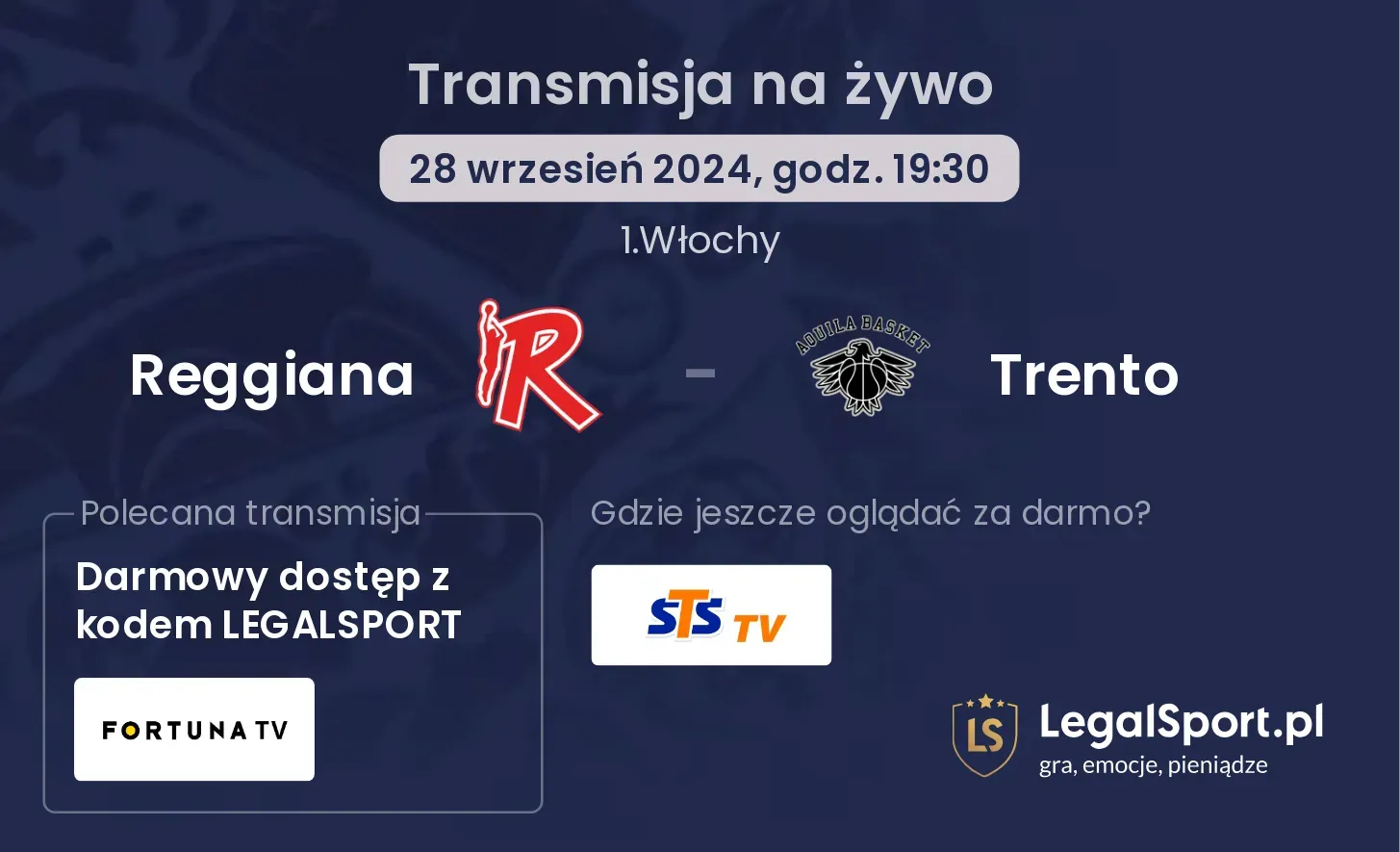 Reggiana - Trento transmisja na żywo