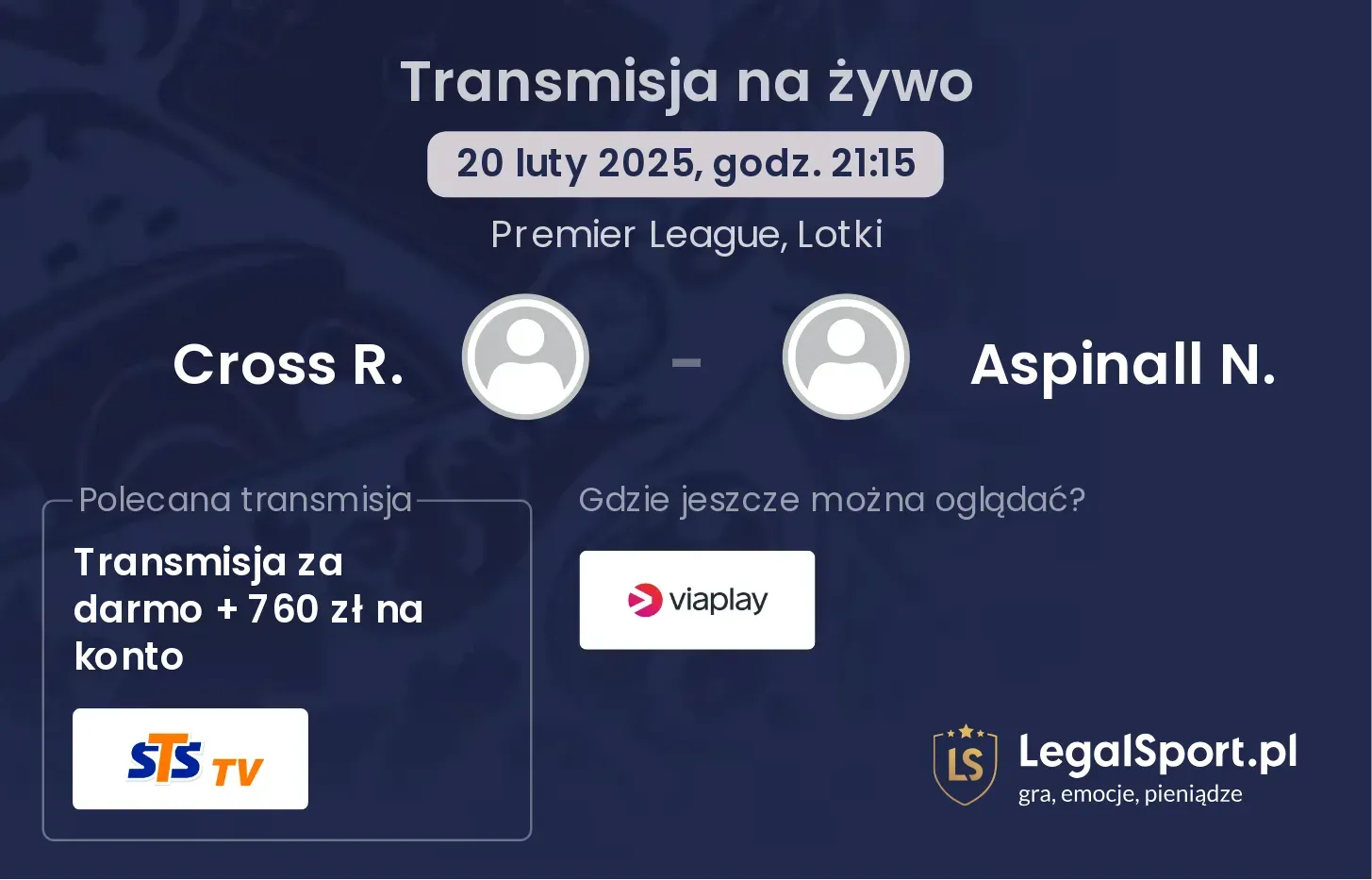 Cross R. - Aspinall N. gdzie oglądać?