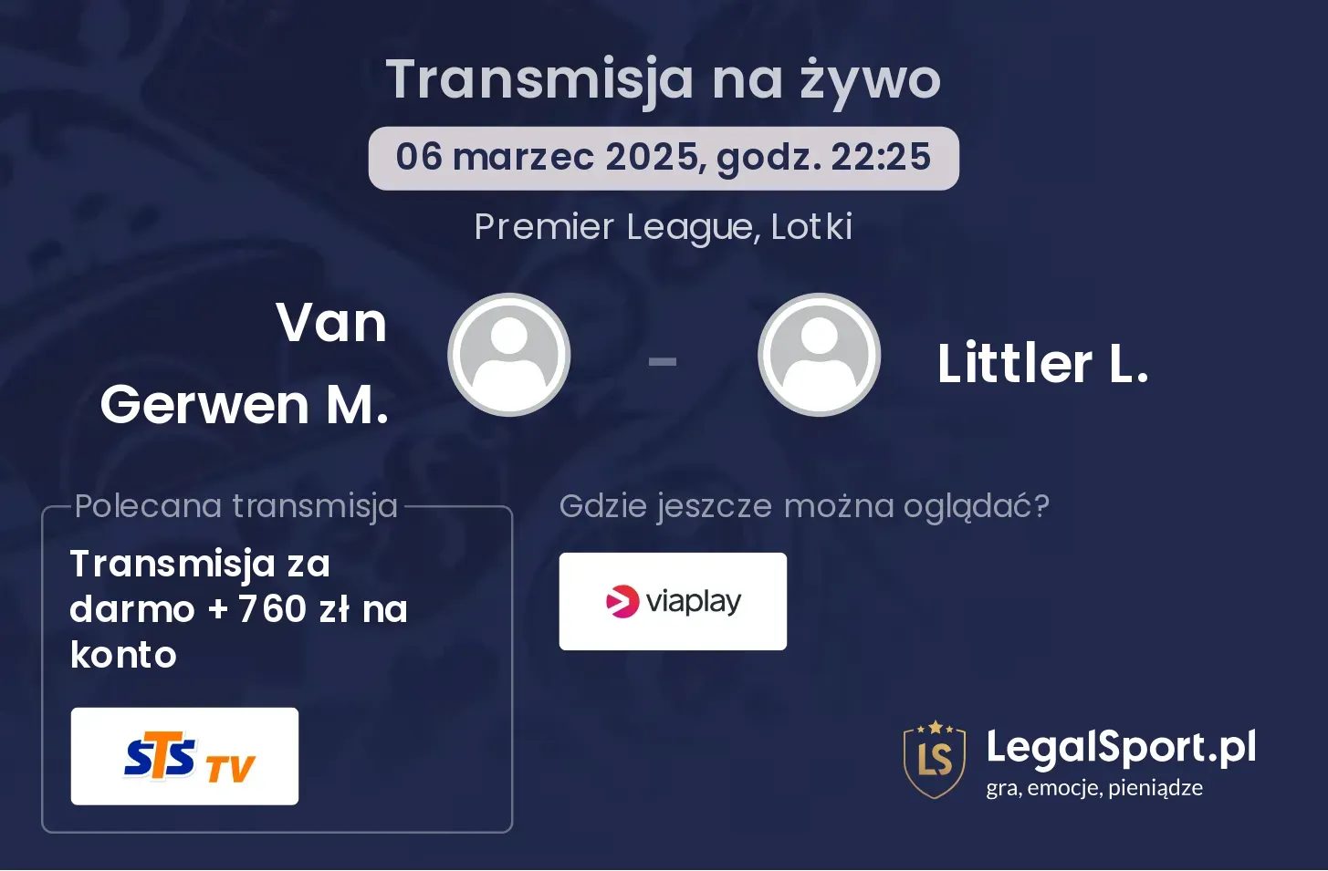 Littler L. - Van Gerwen M. transmisja na żywo