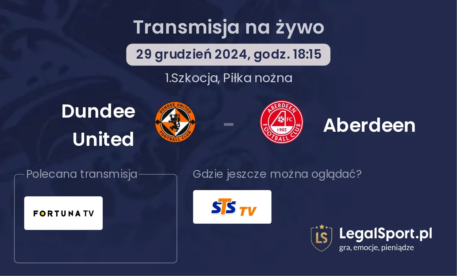 Dundee United - Aberdeen gdzie oglądać?