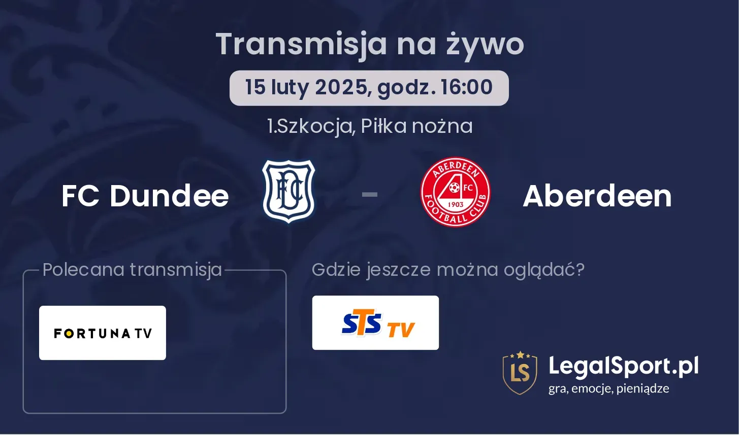 Aberdeen - FC Dundee gdzie oglądać? 09.11, godz. 18:30