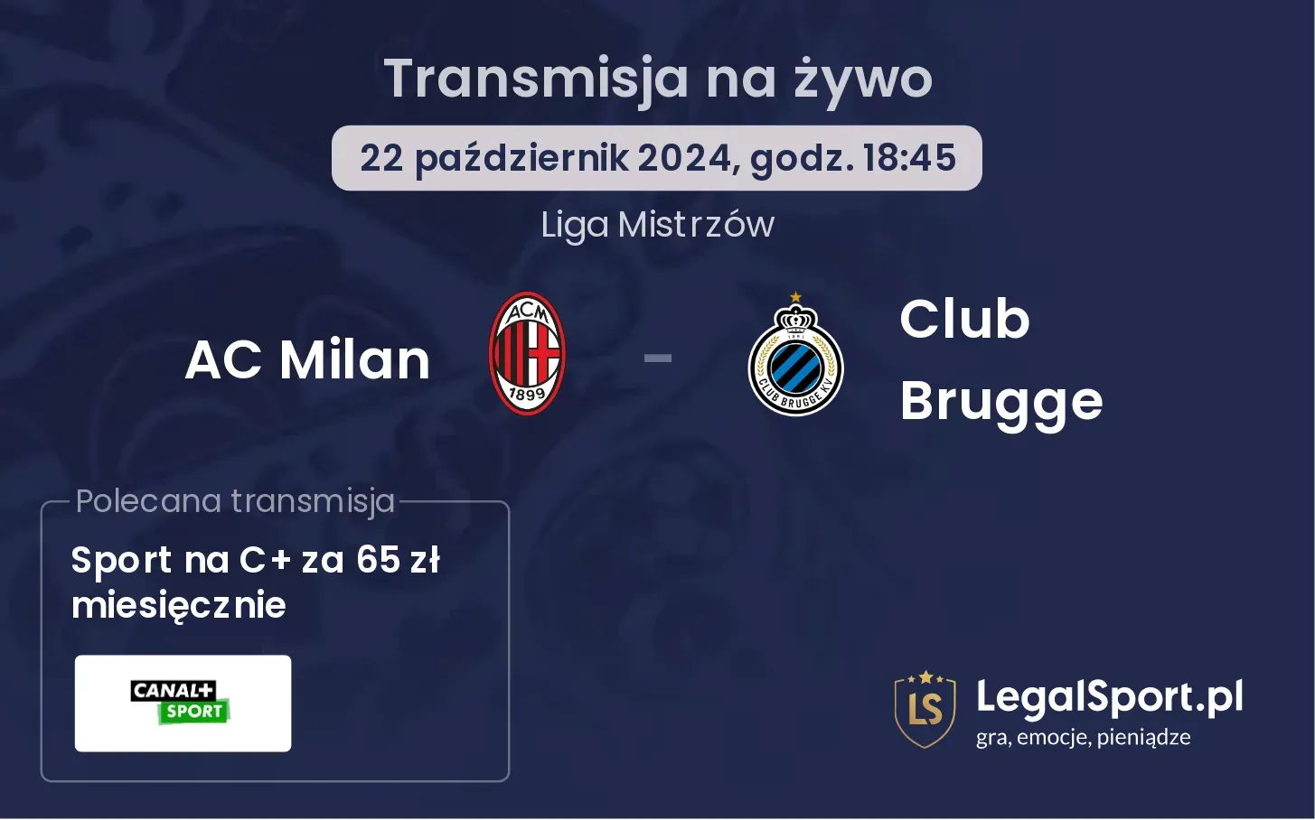 AC Milan - Club Brugge gdzie oglądać? 22.10, godz. 18:45