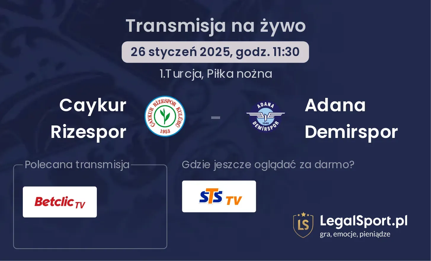 Caykur Rizespor - Adana Demirspor gdzie oglądać?