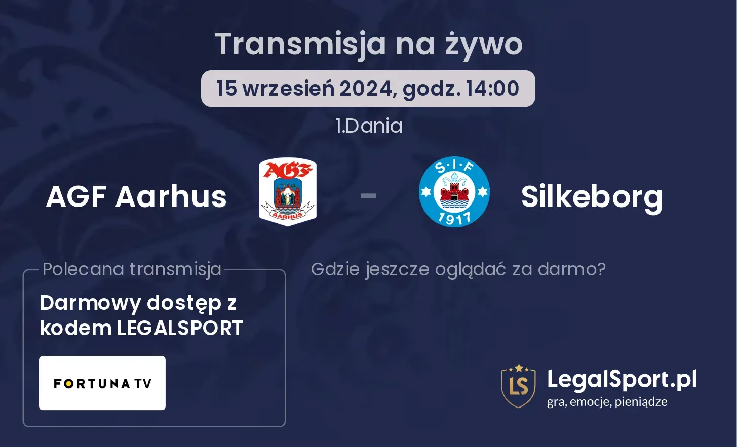 AGF Aarhus - Silkeborg transmisja na żywo