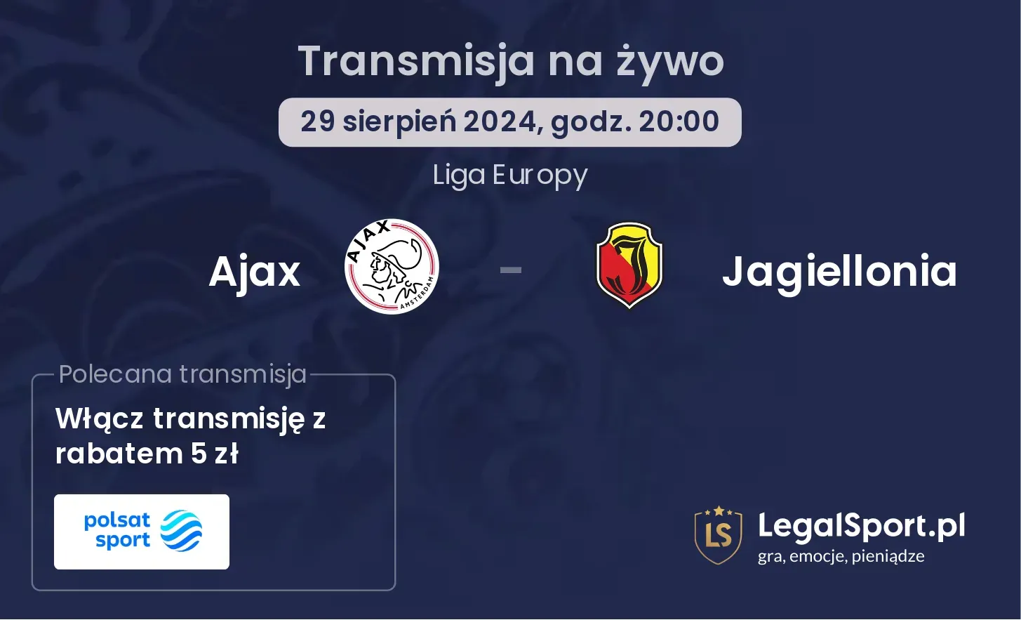 Ajax - Jagiellonia transmisja na żywo