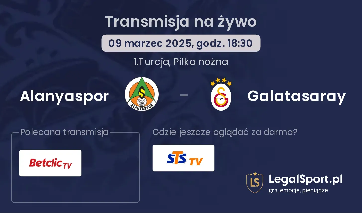 Alanyaspor - Galatasaray transmisja na żywo