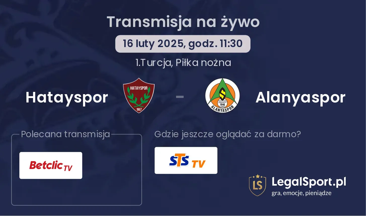 Hatayspor - Alanyaspor gdzie oglądać?